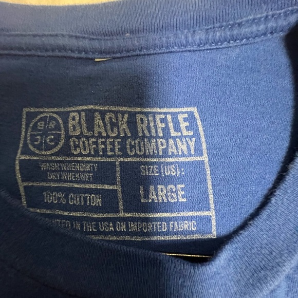 BLACK RIFLE COFFEE CO GRAPHIC T-SHIRT. BRCC MULTI-COLOR LOGO ROYAL BLUE
LARGE - Picture 3 of 8